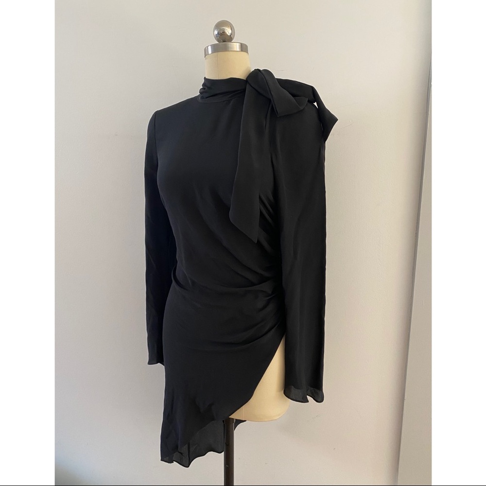 Rachel Comey Silk Side Bow Asymmetric top